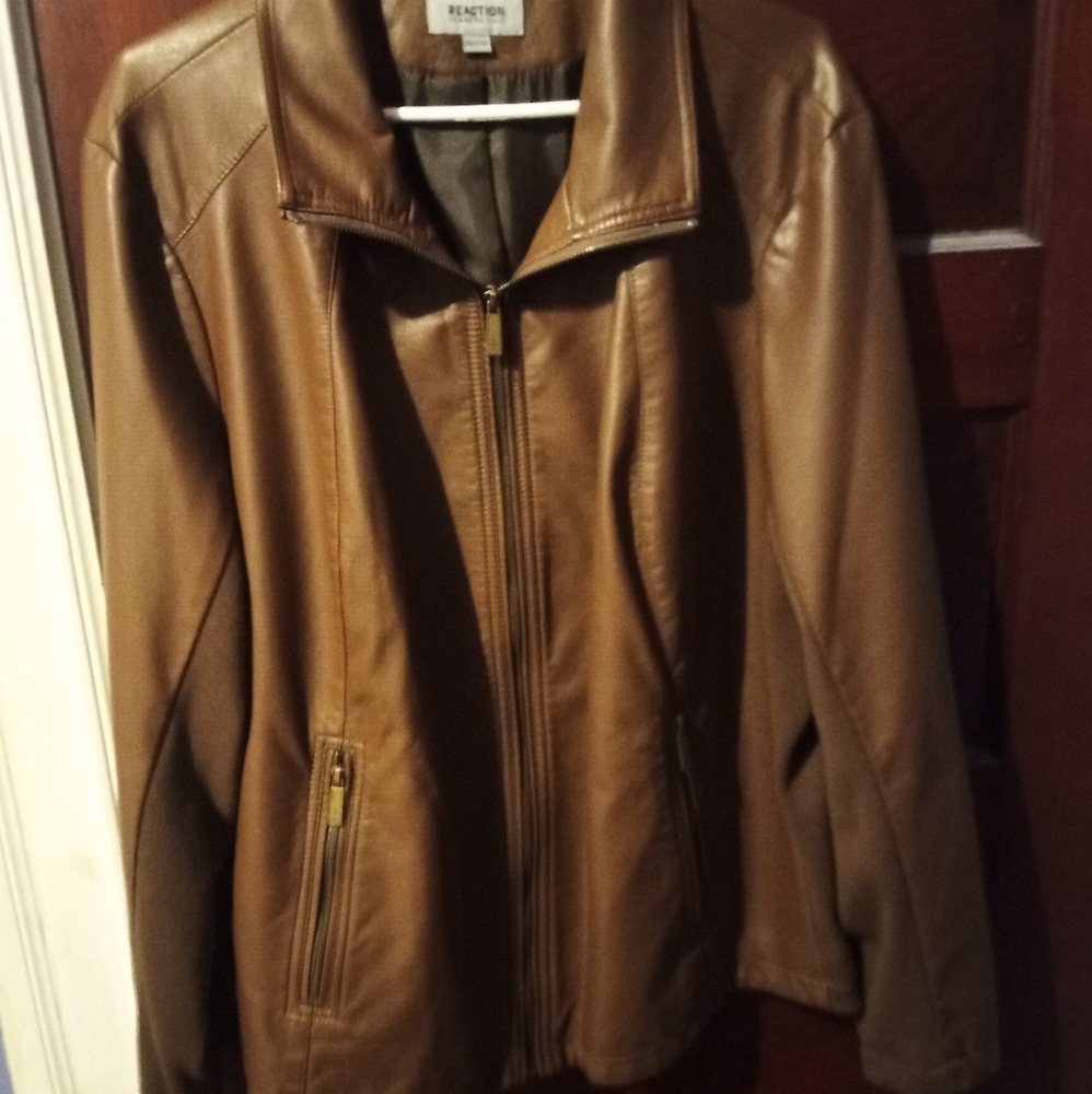 Kenneth cole leather jacket plus 2X